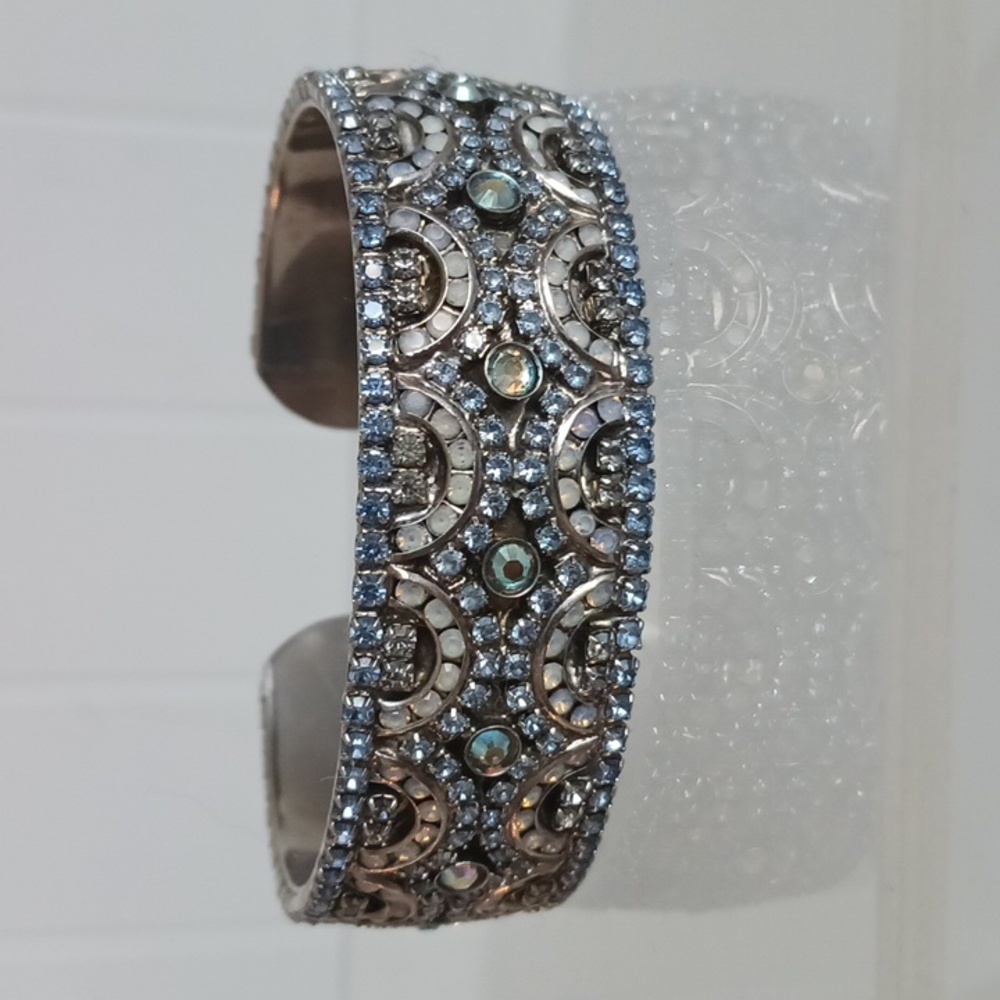 Sorelli Crystal Encrusted Cuff Bracelet.